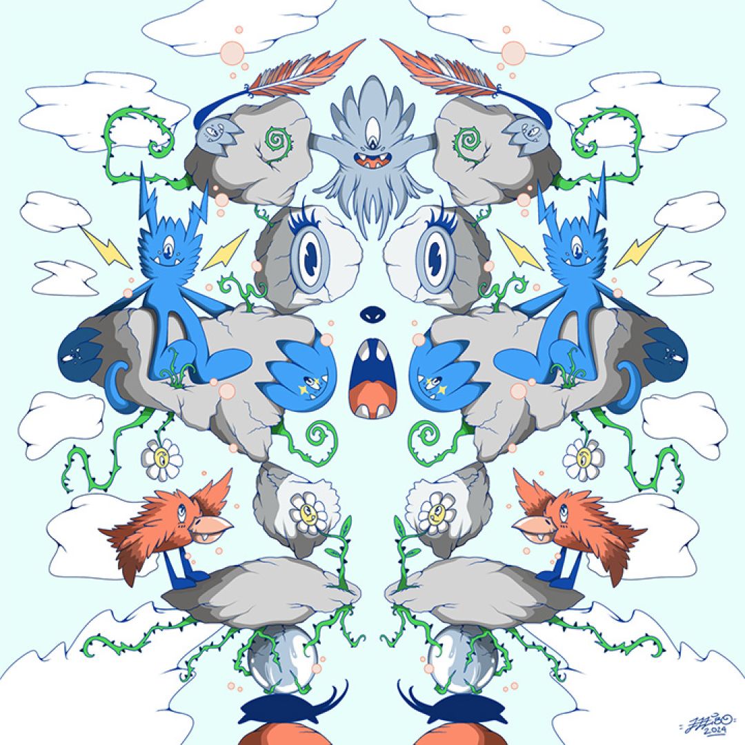 La Leggerezza della Fantasia, illustrazione di Federico Scibilia per Cose Belle Contest d'illustrazione 2023