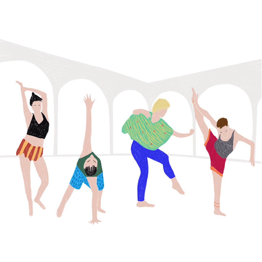 Porticoes dance, illustrazione di Caterina Weck per Cose Belle Contest d'illustrazione 2023