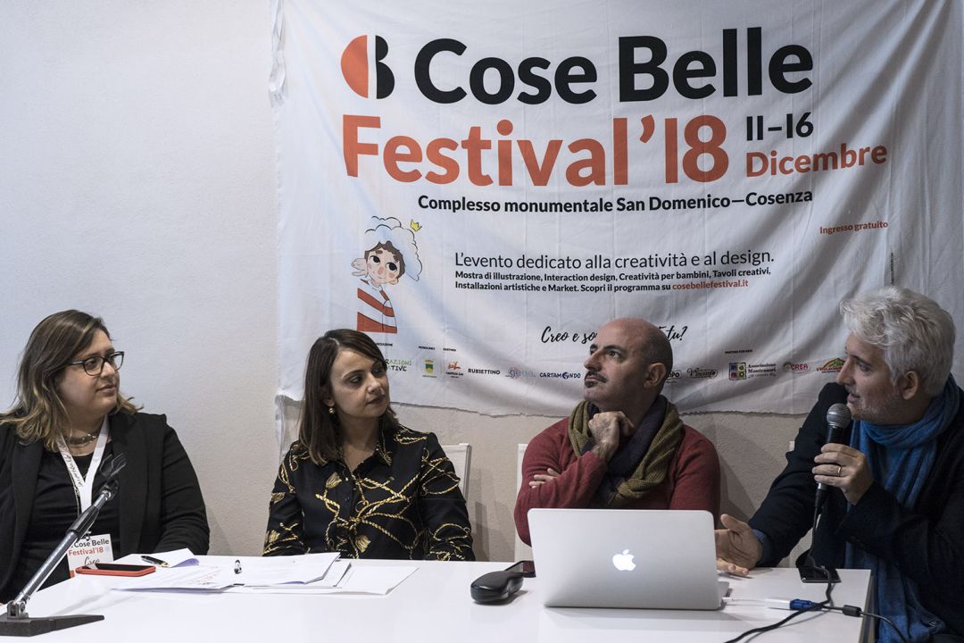 Pierluigi Virelli accoglie gli studenti a Cose Belle Festival