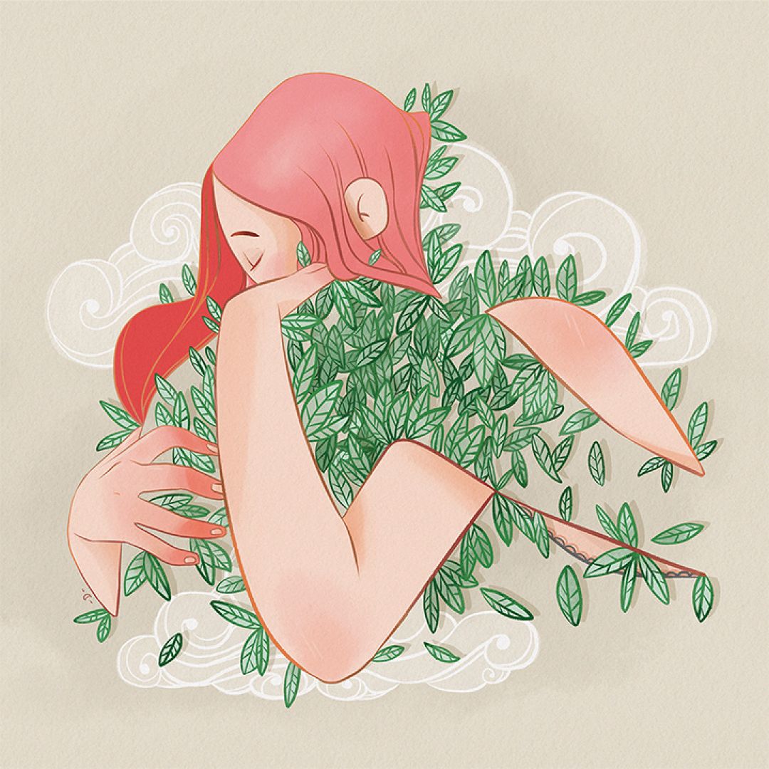 Abbraccio, illustrazione di Carla Tomaino per Cose Belle Contest d'illustrazione 2020