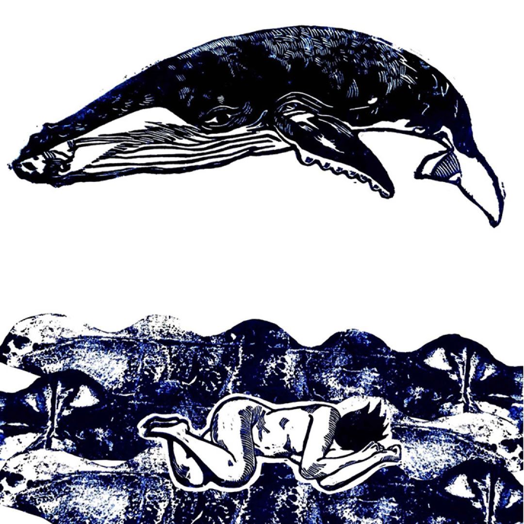 Nel mare, illustrazione di Claudia Pagliarulo per Cose Belle Contest d'illustrazione 2023