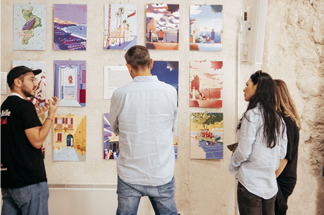 Franky Manocchio durante il Tavolo creativo Dall’idea alla stampa a Cose Belle Festival